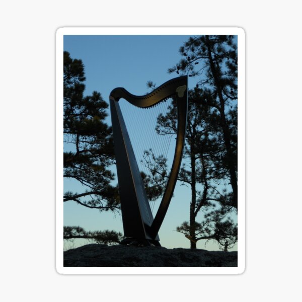 Dramatic Harp Sticker