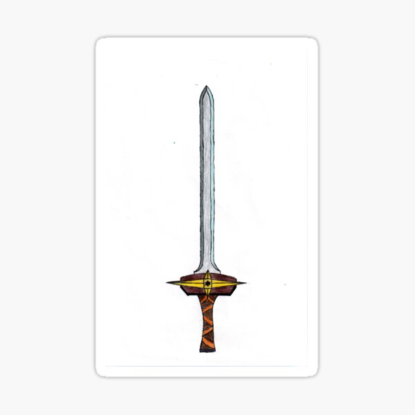 Sword Color Sketch Sticker