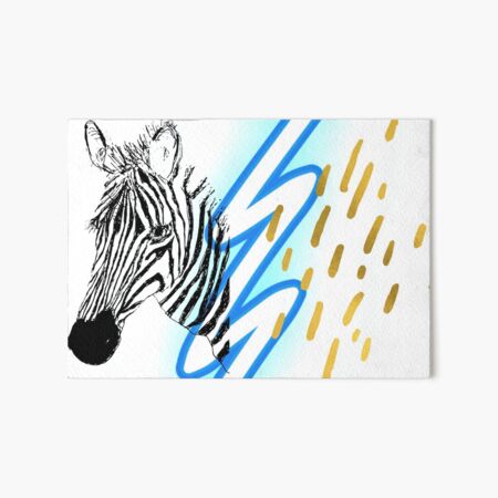 Rainbow Zebra Profile | Art Board Print