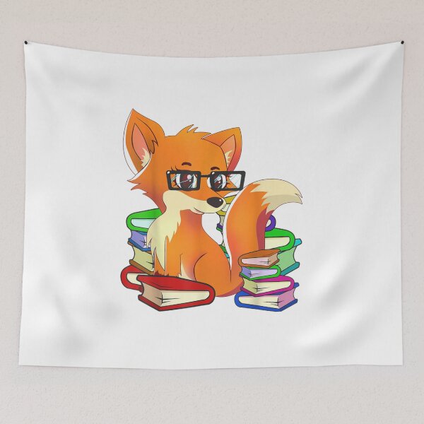 Item preview, Nerdy Anime Fox Bookworm Passionate Book Lover and Reader  Classic T-Shirt designed and sold by HeathLesch.