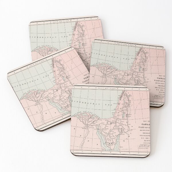 Item preview, Old Hebrew Exodus Out of Egypt Map (1901) Vintage Biblical Routes of Moses & The Israelites Atlas designed and sold by BravuraMedia.