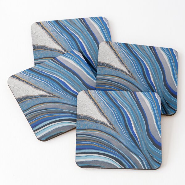 Artikelvorschau, Blaue Geode inspirierte Malerei entworfen und verkauft von colormemichelle.