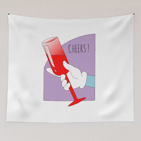Item preview, CHEERS! Red Wine Glass designed and sold by PodiShawna.