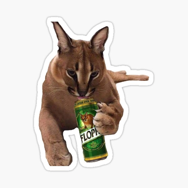 CHAD FLOPPA CAT \ CARACALS \  Sticker for Sale by Mad-Boy