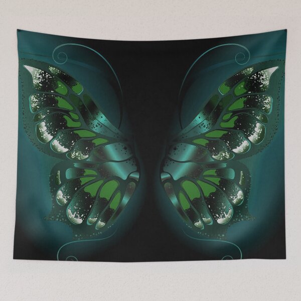 Item preview, Shiny emerald glowing butterfly wings designed and sold by NexusArts.
