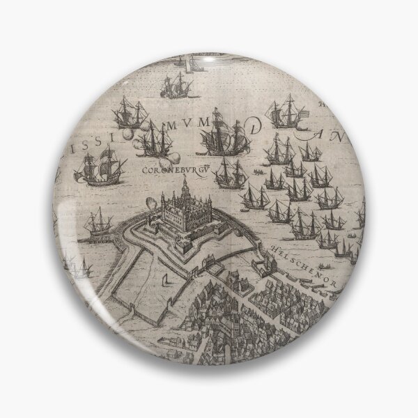 Item preview, Old Helsingor Denmark Map (1588) Vintage Elsinore City & Street Atlas designed and sold by BravuraMedia.