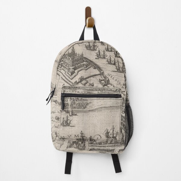 Item preview, Old Helsingor Denmark Map (1588) Vintage Elsinore City & Street Atlas designed and sold by BravuraMedia.