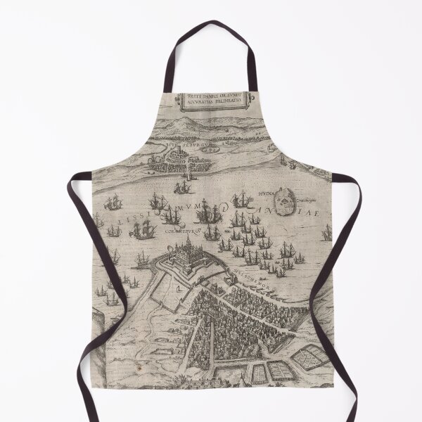 Item preview, Old Helsingor Denmark Map (1588) Vintage Elsinore City & Street Atlas designed and sold by BravuraMedia.