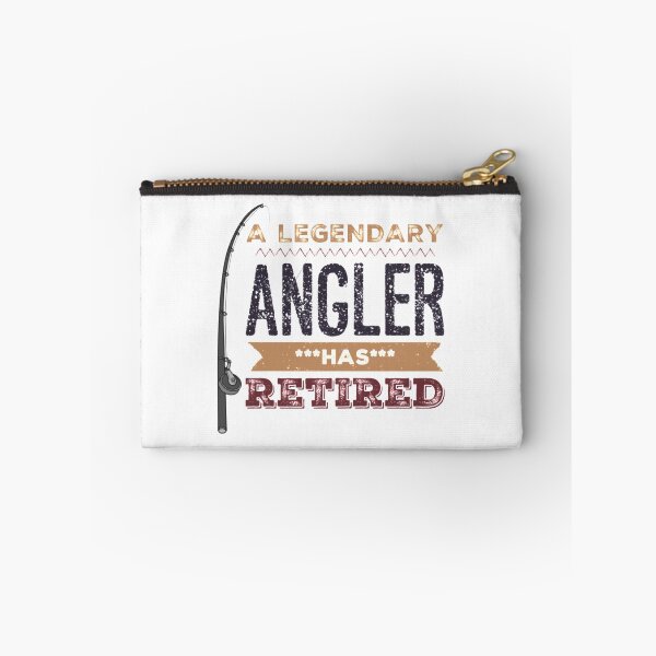 Item preview, A Legendary Angler Fisherman Has Retired with Fishing Rod Brown Black Font designed and sold by HppyStrngHelthy.