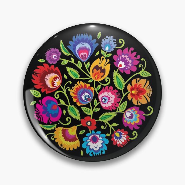 Item preview, Folk composition, round on black designed and sold by FK-UK.