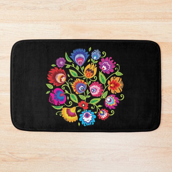 Item preview, Folk composition, round on black designed and sold by FK-UK.