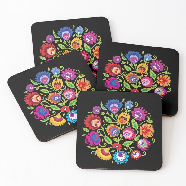 Item preview, Folk composition, round on black designed and sold by FK-UK.