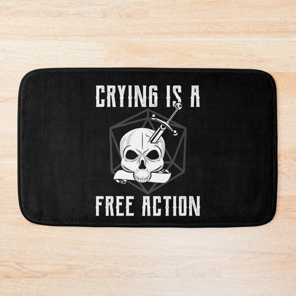 Item preview, Crying Is A Free Action Skull Humor Quote designed and sold by Dressed For  Duty.