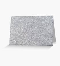 Silver glitter Greeting Card