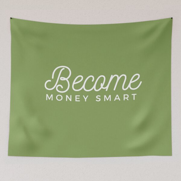 Item preview, Become Money Smart white (green) designed and sold by zav2001.