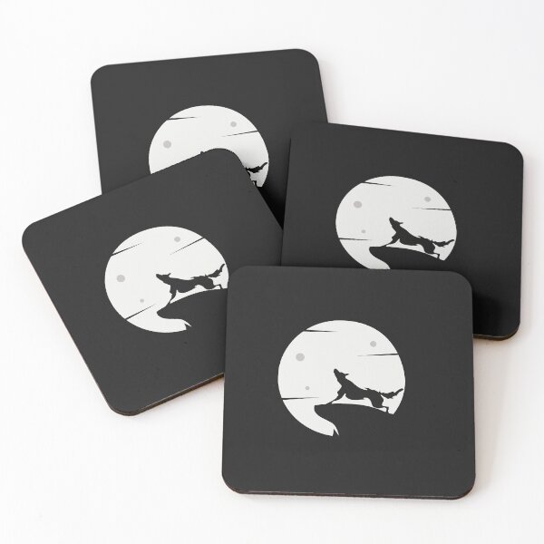 Item preview, Wolf Howling against moon minimal design designed and sold by DopeDesign111.