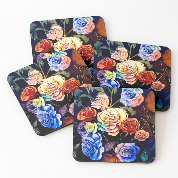 Item preview, Watercolor Rainbow Rose Bouquet designed and sold by KarisCanvasShop.