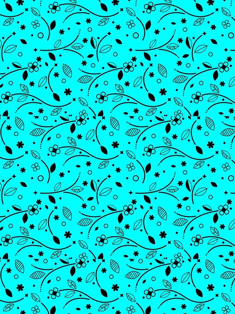 Thumbnail 4 of 4, Samsung Galaxy Phone Case, Turquoise Floral Pattern designed and sold by obviouslogic.