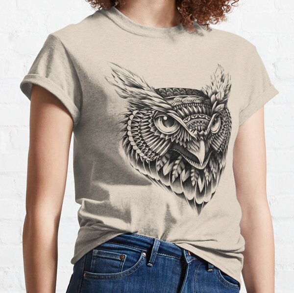 Ornate Owl Head Classic T-Shirt