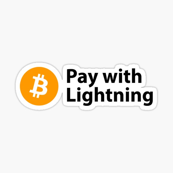 Pay with Lightning (Bitcoin / Lightning Network) Sticker