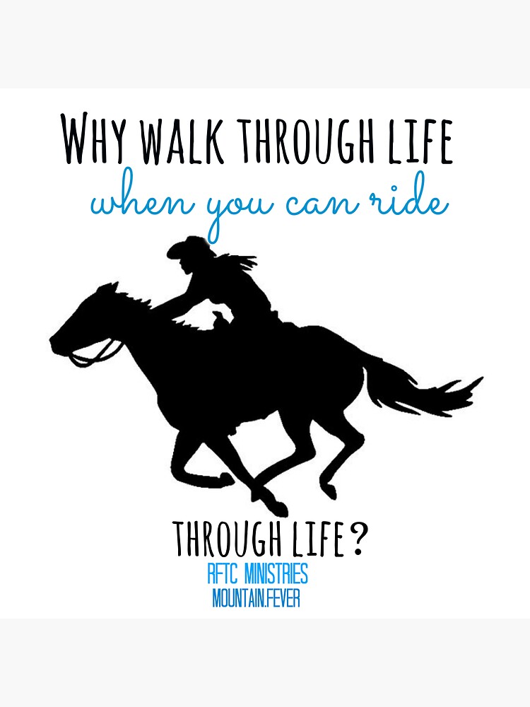 "Ride through life!! White/Blue/Black" Sticker for Sale by