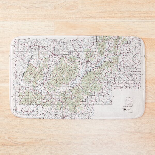 Item preview, Homochitto National Forest Map (1981) Mississippi Woodland Reserve Atlas designed and sold by BravuraMedia.
