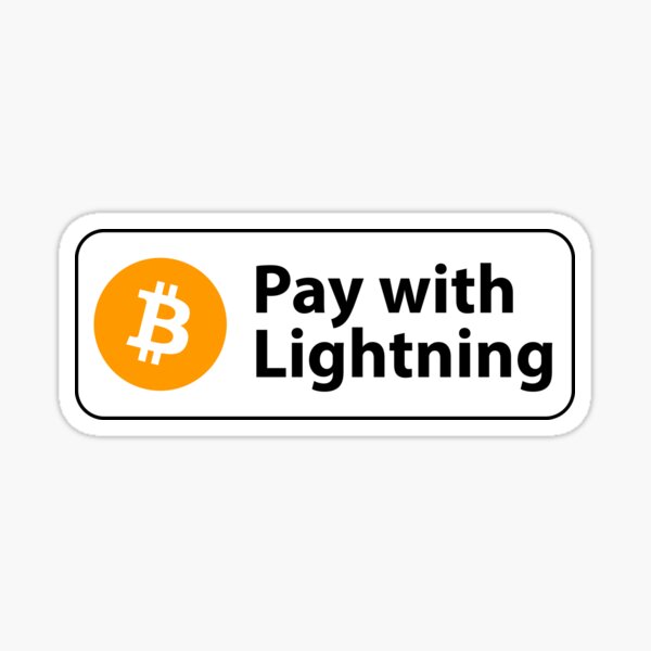 Item preview, Pay with Lightning (Bitcoin / Lightning Network) with background designed and sold by NautilusMare.