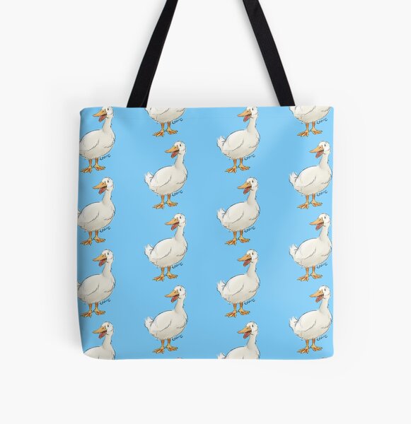 Cute Duck All Over Print Tote Bag