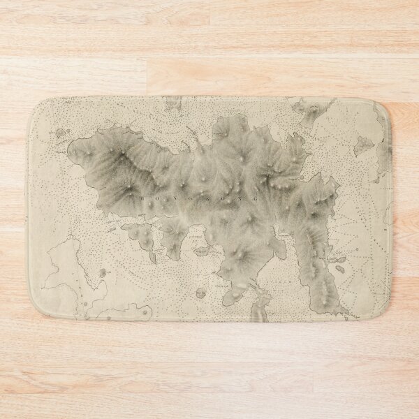 Item preview, Old Hong Kong Map (1843) Vintage Port of China Atlas designed and sold by BravuraMedia.