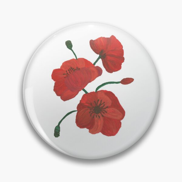 Item preview, Flora, poppies, red, gouacheacrylique, drawing, bebicervin designed and sold by BebiCervin.