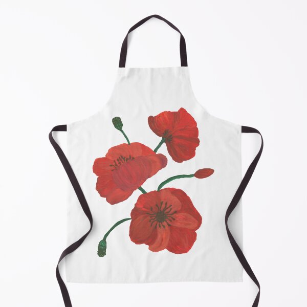 Item preview, Flora, poppies, red, gouacheacrylique, drawing, bebicervin designed and sold by BebiCervin.