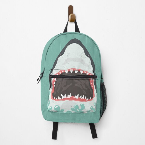 .com: SHARK Backpack Large Jaws Great white kermit supreme