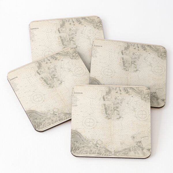 Item preview, Old Hong Kong Harbor Map (1912) Vintage Port of China Atlas designed and sold by BravuraMedia.