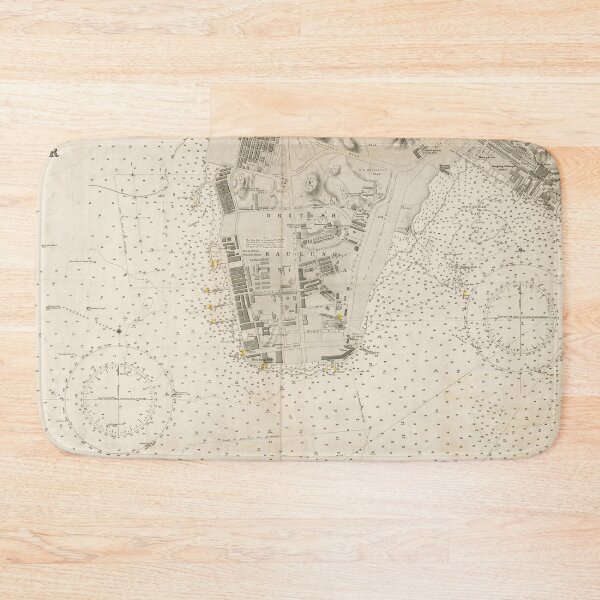 Item preview, Old Hong Kong Harbor Map (1912) Vintage Port of China Atlas designed and sold by BravuraMedia.