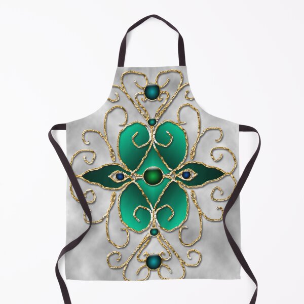 Item preview, Foral Jeweled Filligree Teal and Gray designed and sold by Molin223.