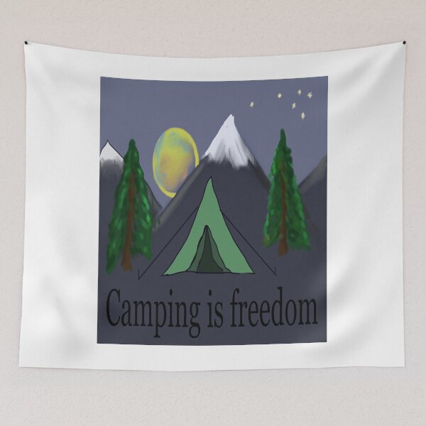 Item preview, Camping is freedom designed and sold by CottagePop.