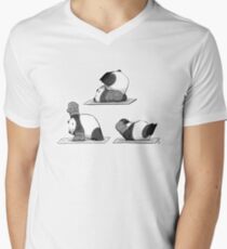 Pilates Panda Men's V-Neck T-Shirt