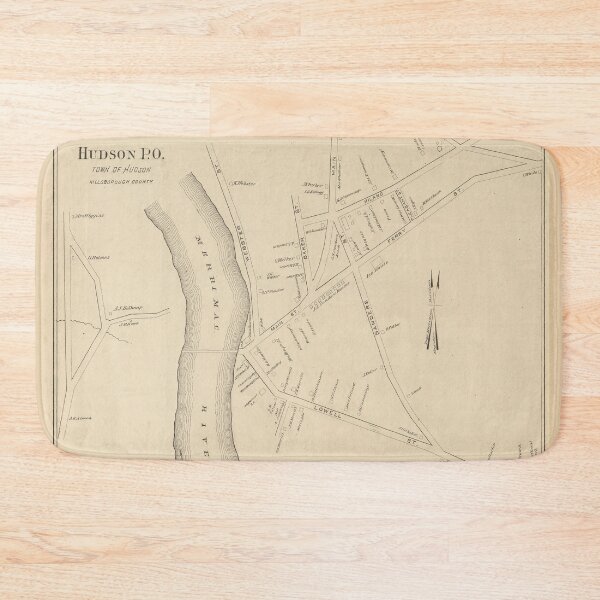 Item preview, Old Hudson NH Map (1892) Vintage New Hampshire Town Atlas designed and sold by BravuraMedia.