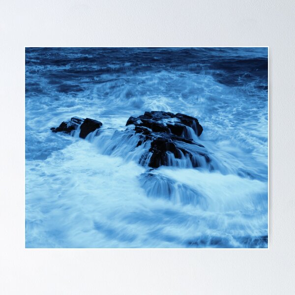 Item preview, Ocean Crashing Over Some Rock In Blue designed and sold by AustinEdwardsUK.
