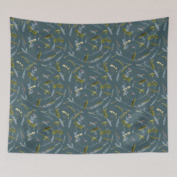 Item preview, Herbspiral garden pattern in blue designed and sold by Breurs.