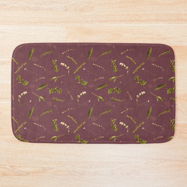Item preview, Herbgarden pattern in wine red designed and sold by Breurs.