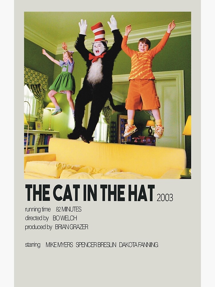 Cat In The Hat 2003 Movie Poster Poster By Andreadesignsca Redbubble