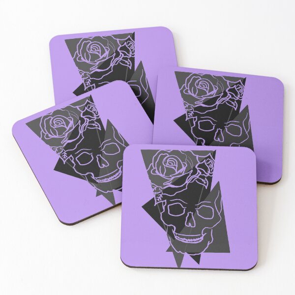 Item preview, Black and Gray Geometric skull designed and sold by MqBelle.