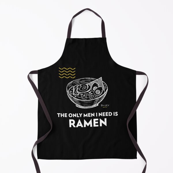 Item preview, The Only Men I Need Is Ramen (Black) designed and sold by punnyteesstore.
