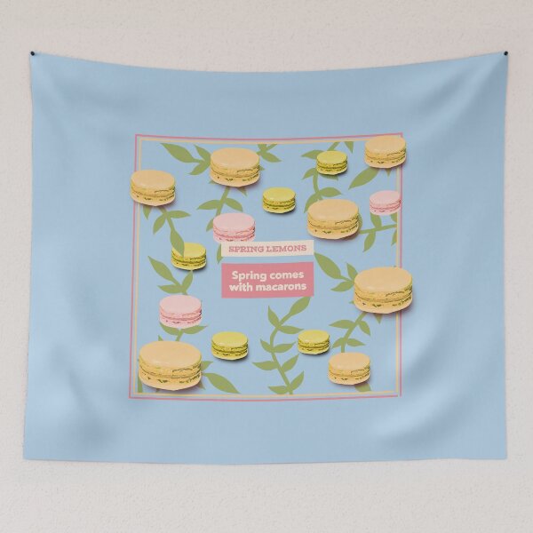 Item preview, lemon macaron blue  designed and sold by Weather gifts .