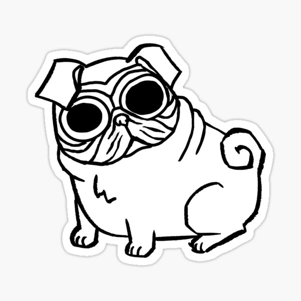 Pug-eyed Sticker