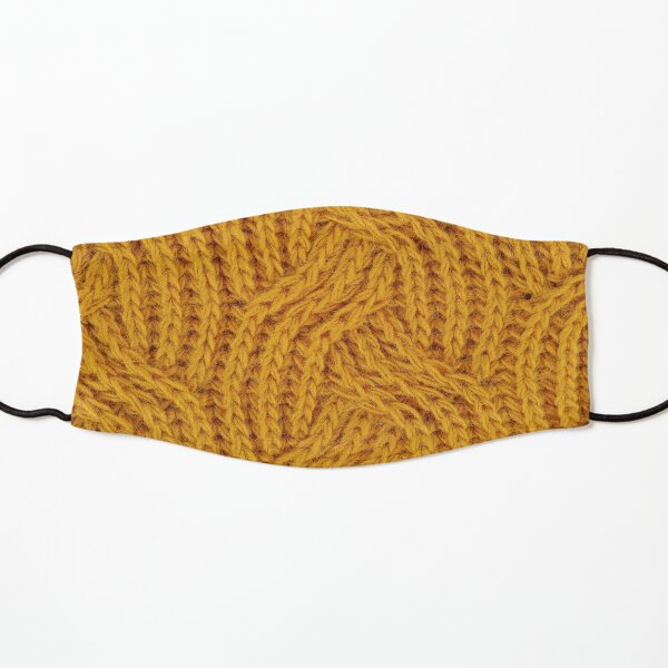 Yellow wavy Pattern Kids Mask
