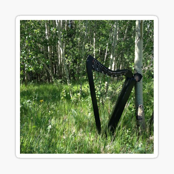 Harp in Aspen Meadow Sticker