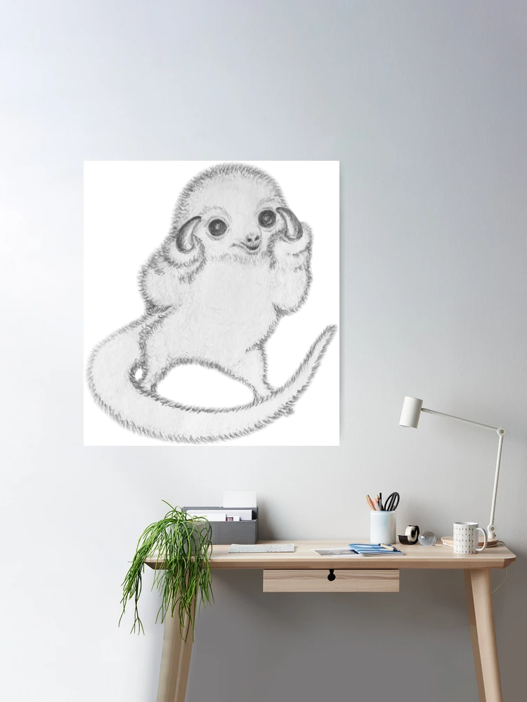 cheeky silky anteater hand drawn Poster for Sale by MiraNomegusta