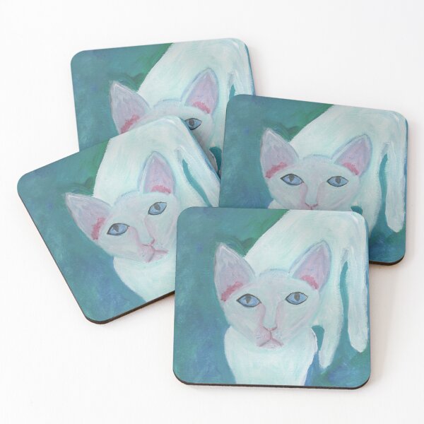 Item preview, White Cat Painting designed and sold by Cindy Smith.